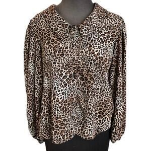 CeCe Peter Pan collar blouse sleeves Small